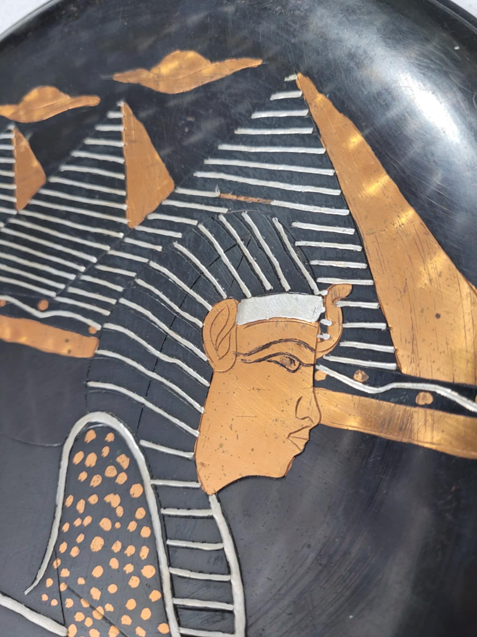 Egyptian Sphinx Pyramid Copper Plate - photo 3