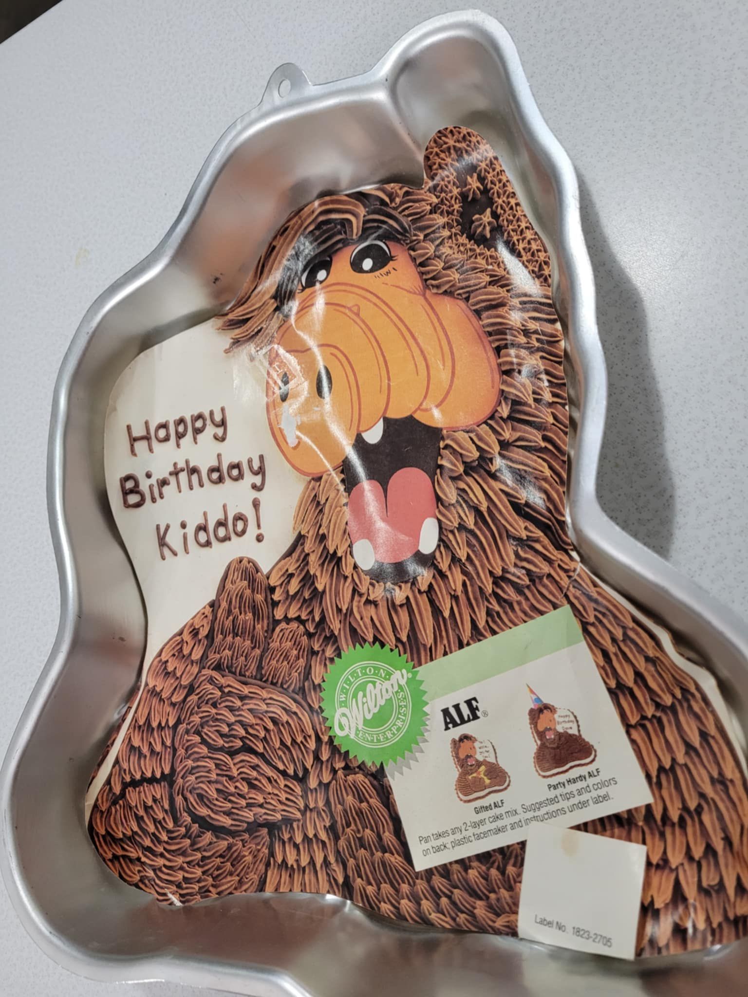 Vintage 1987 ALF tv show 12x13 Inch Birthday Cake Pan With Origi