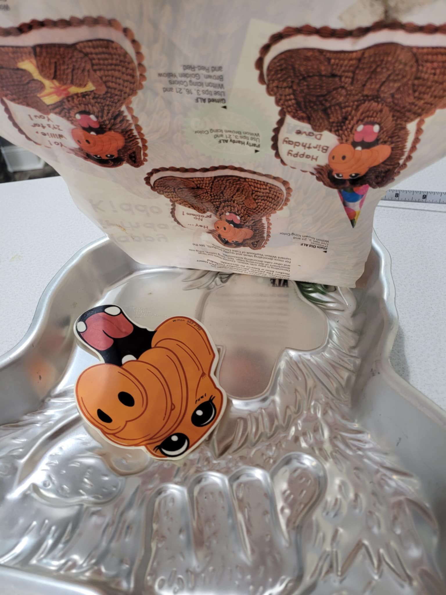 Vintage 1987 ALF tv show 12x13 Inch Birthday Cake Pan With Origi - photo 3