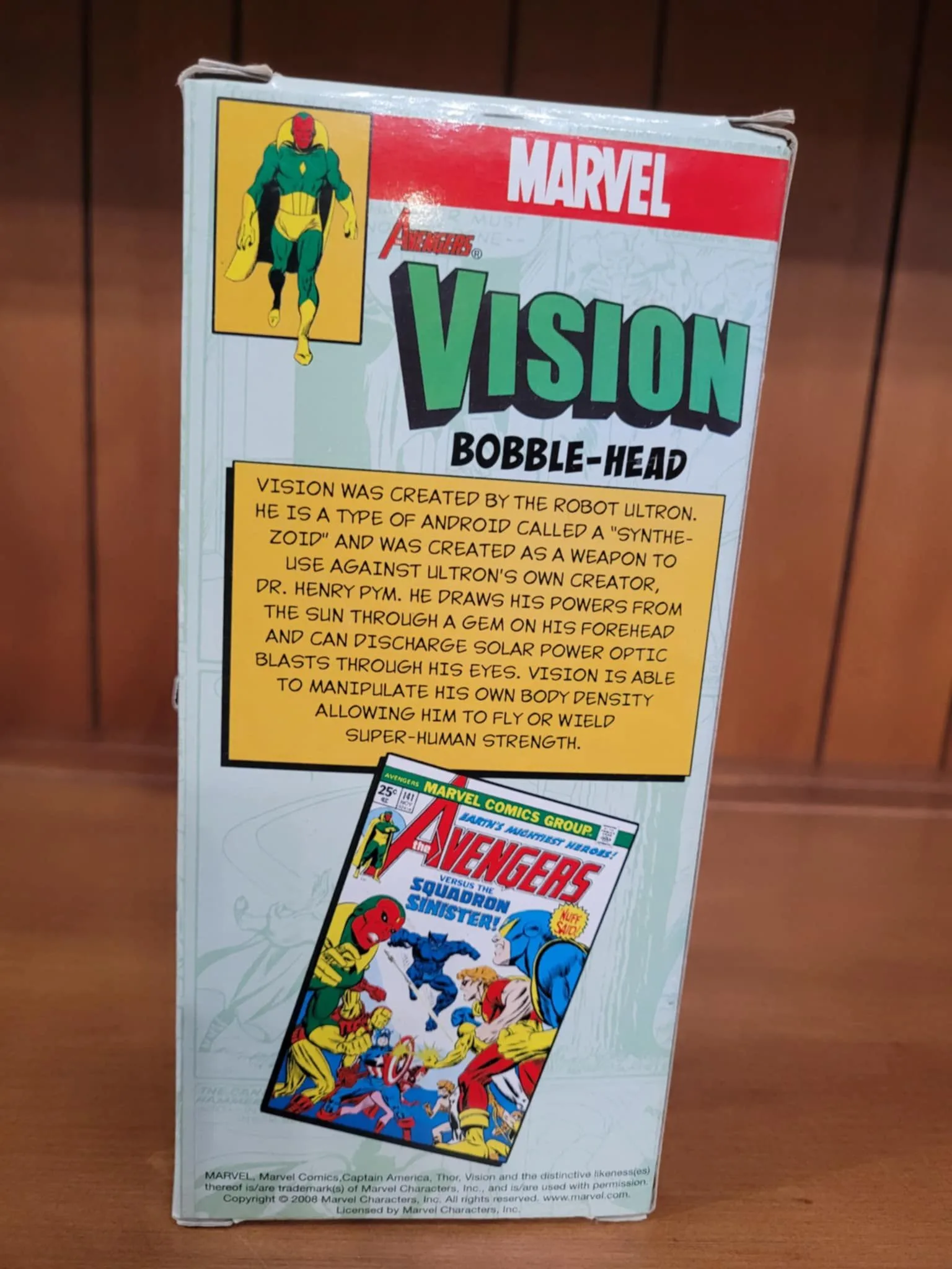 Vintage 2008 Funko Pop Marvel VISION Bobble Head - New!! image indicator(5)