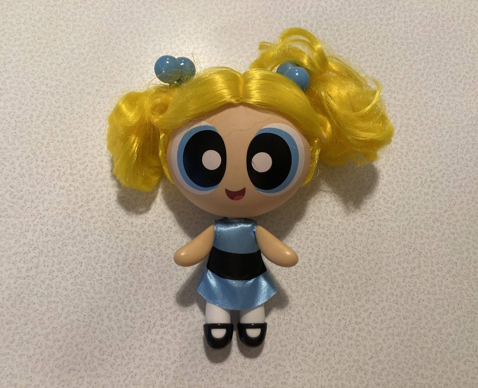 Vintage PowerPuff Girls BUBBLES 6.5 Inch Action Figure Doll Toy!