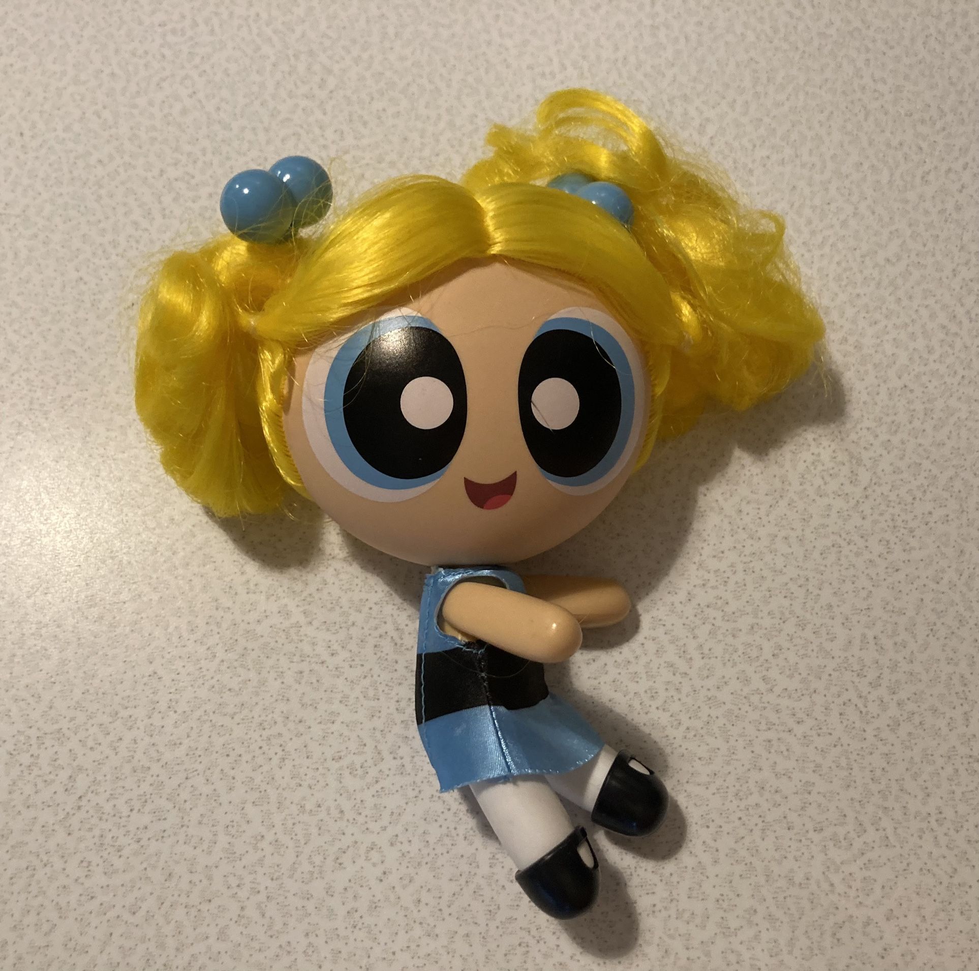 Vintage PowerPuff Girls BUBBLES 6.5 Inch Action Figure Doll Toy! - photo 3