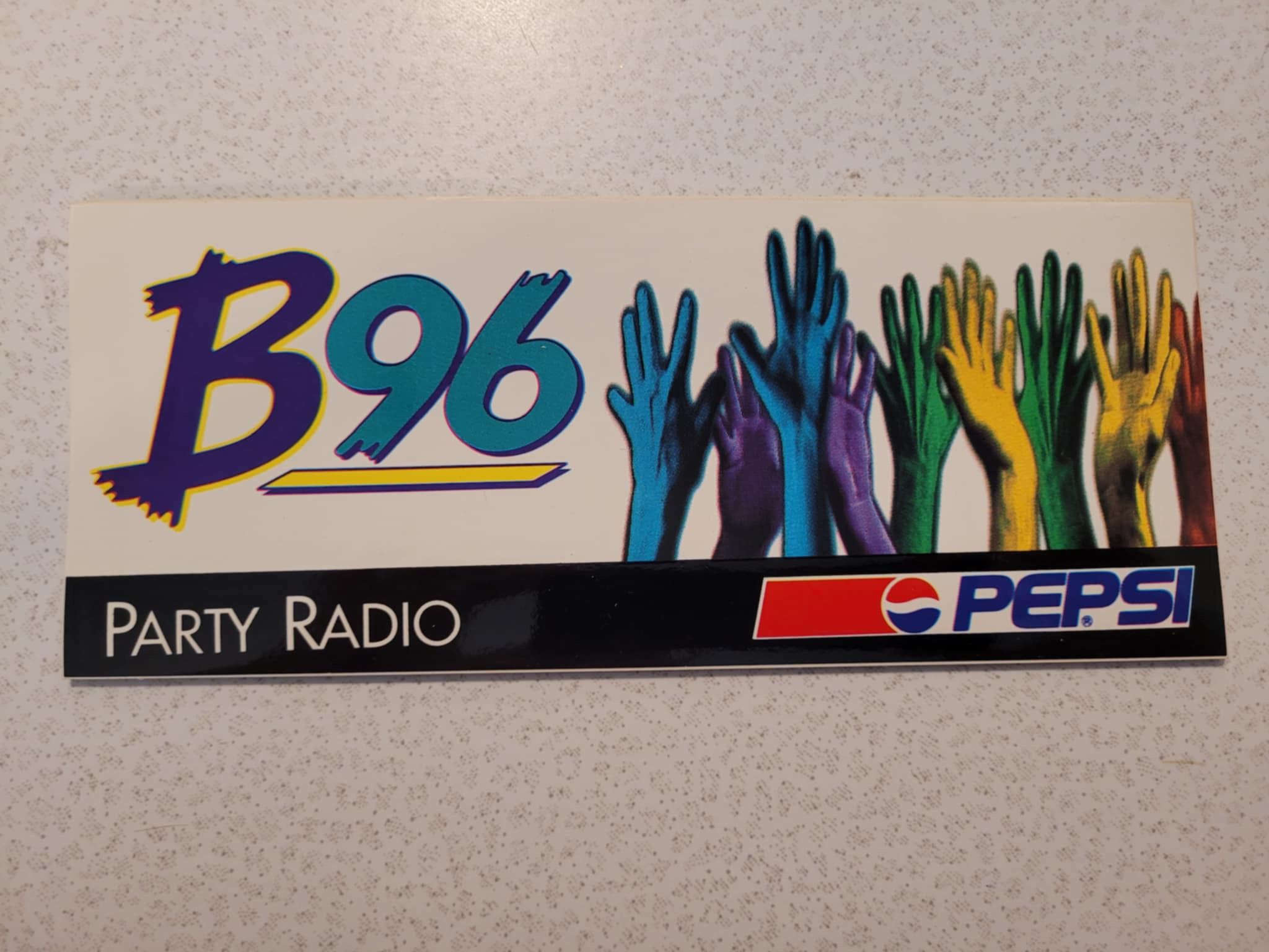 1995 Pepsi B96 Radio Spot & Win Bumper Sticker - NOS!
