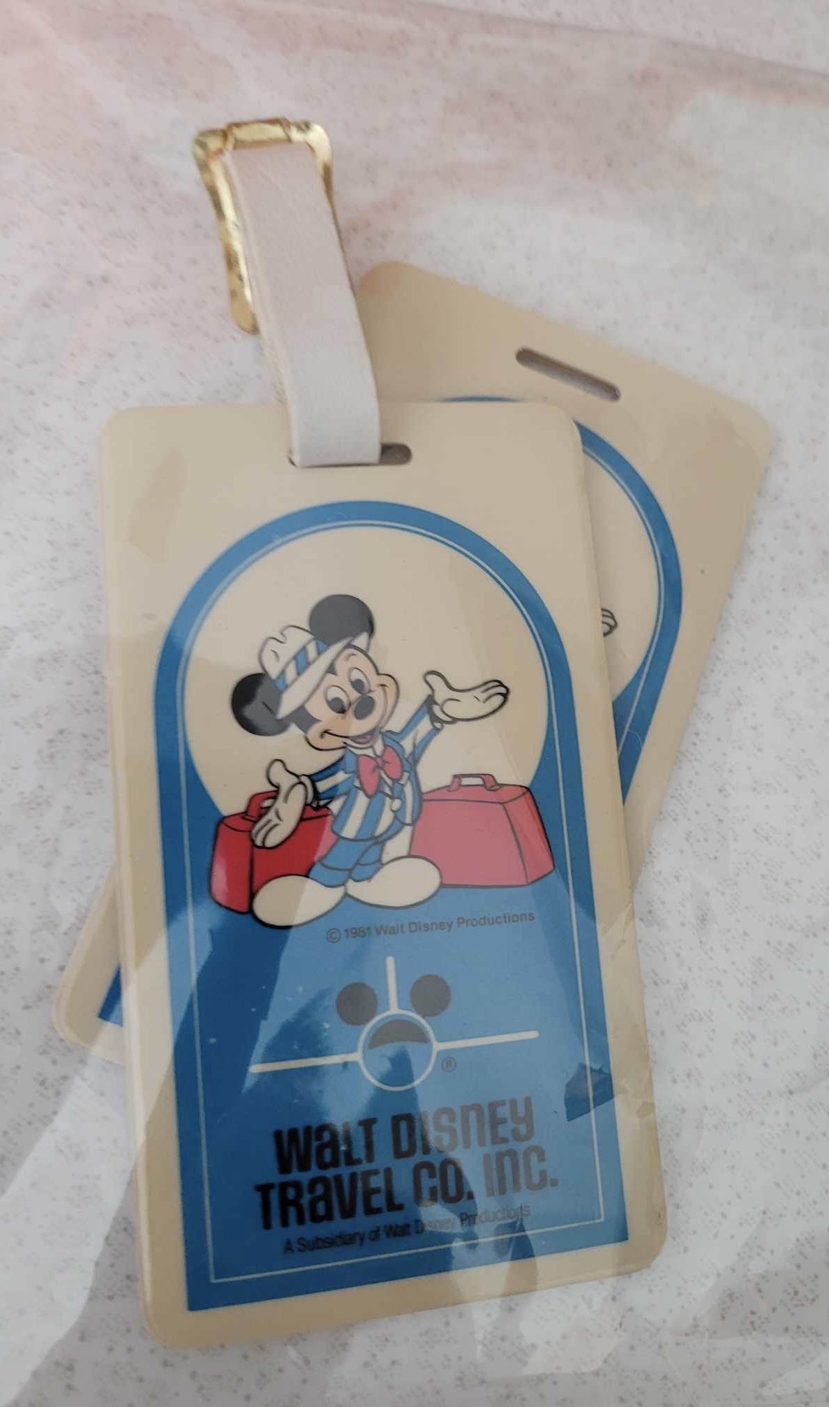 Vintage Mickey Mouse Suitcase Luggage Tags