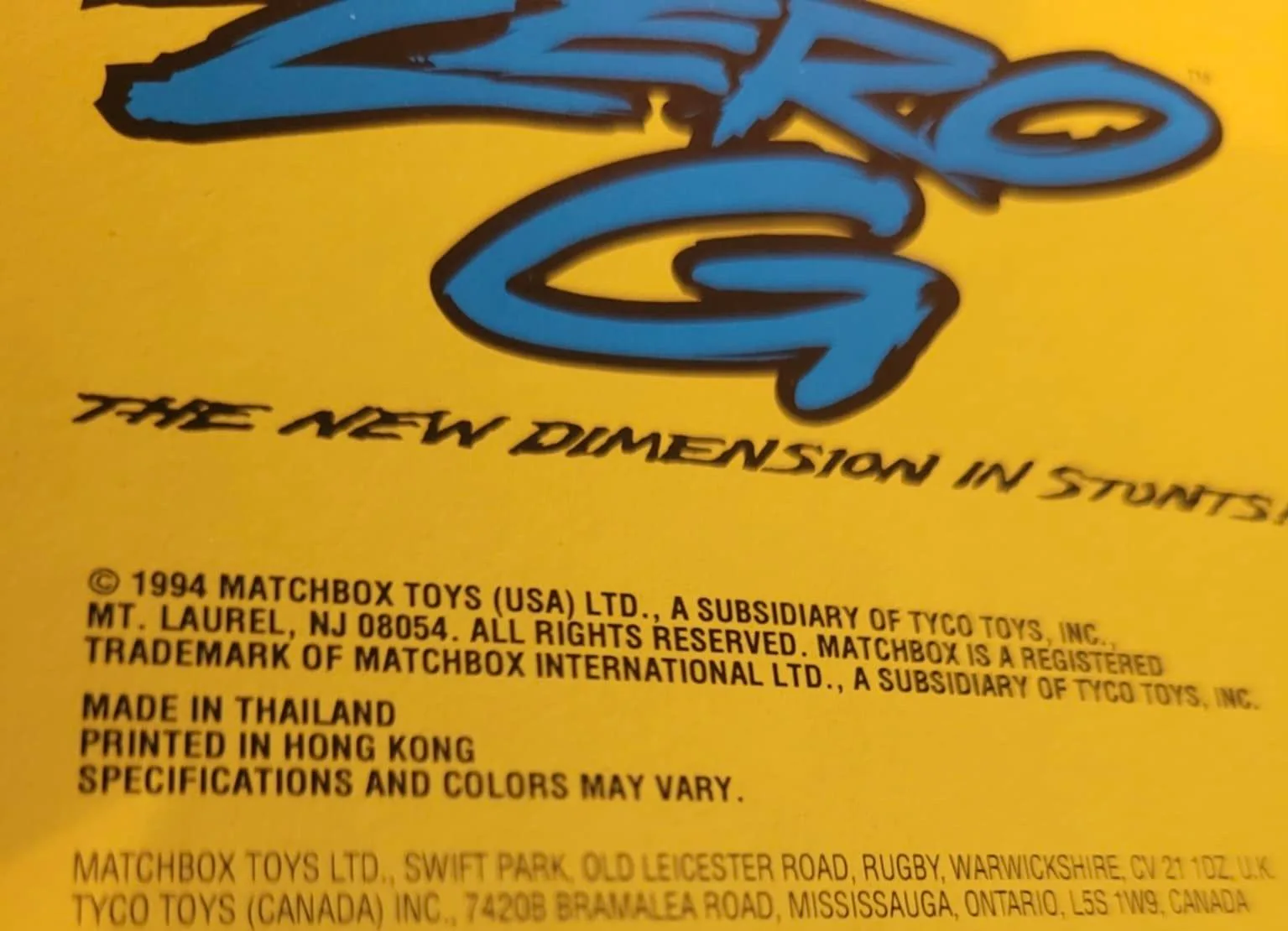 Vintage 1994 Matchbox Zero G Diecast Metal Toy Cars - New In Pac image indicator(4)