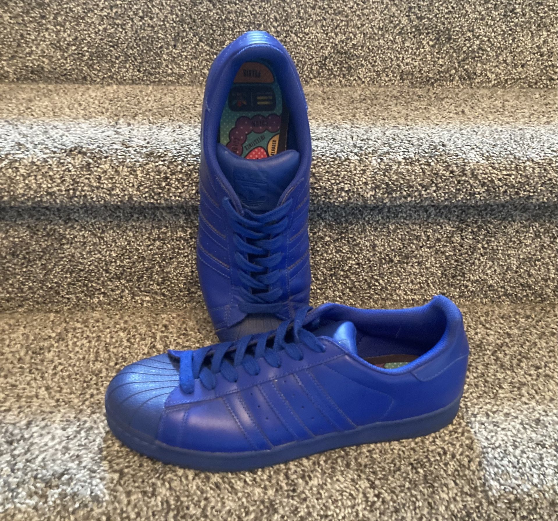 Vintage ADIDAS Supercolor Electric Blue Shoes Mens 11.5