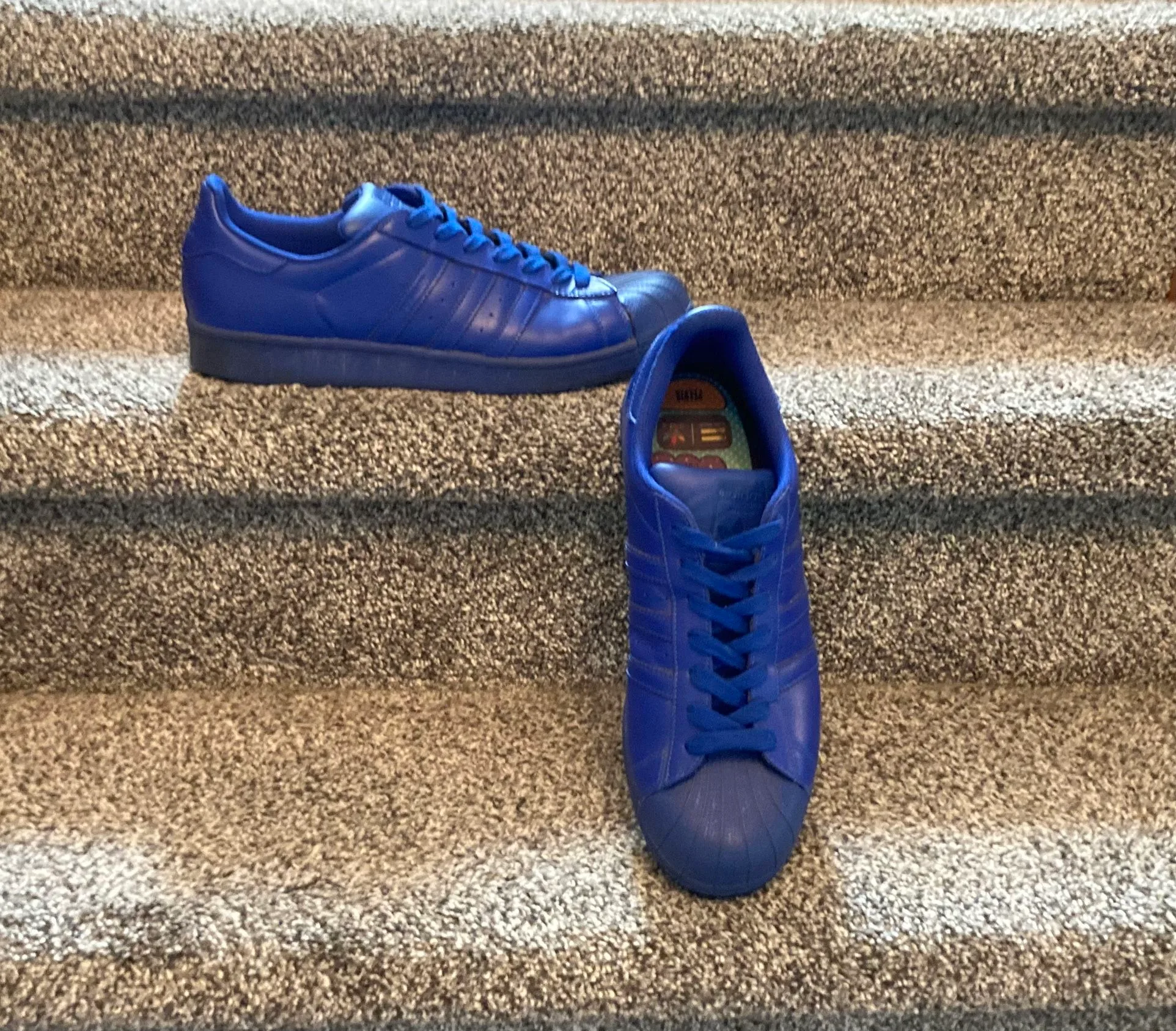 Vintage ADIDAS Supercolor Electric Blue Shoes Mens 11.5 image indicator(11)