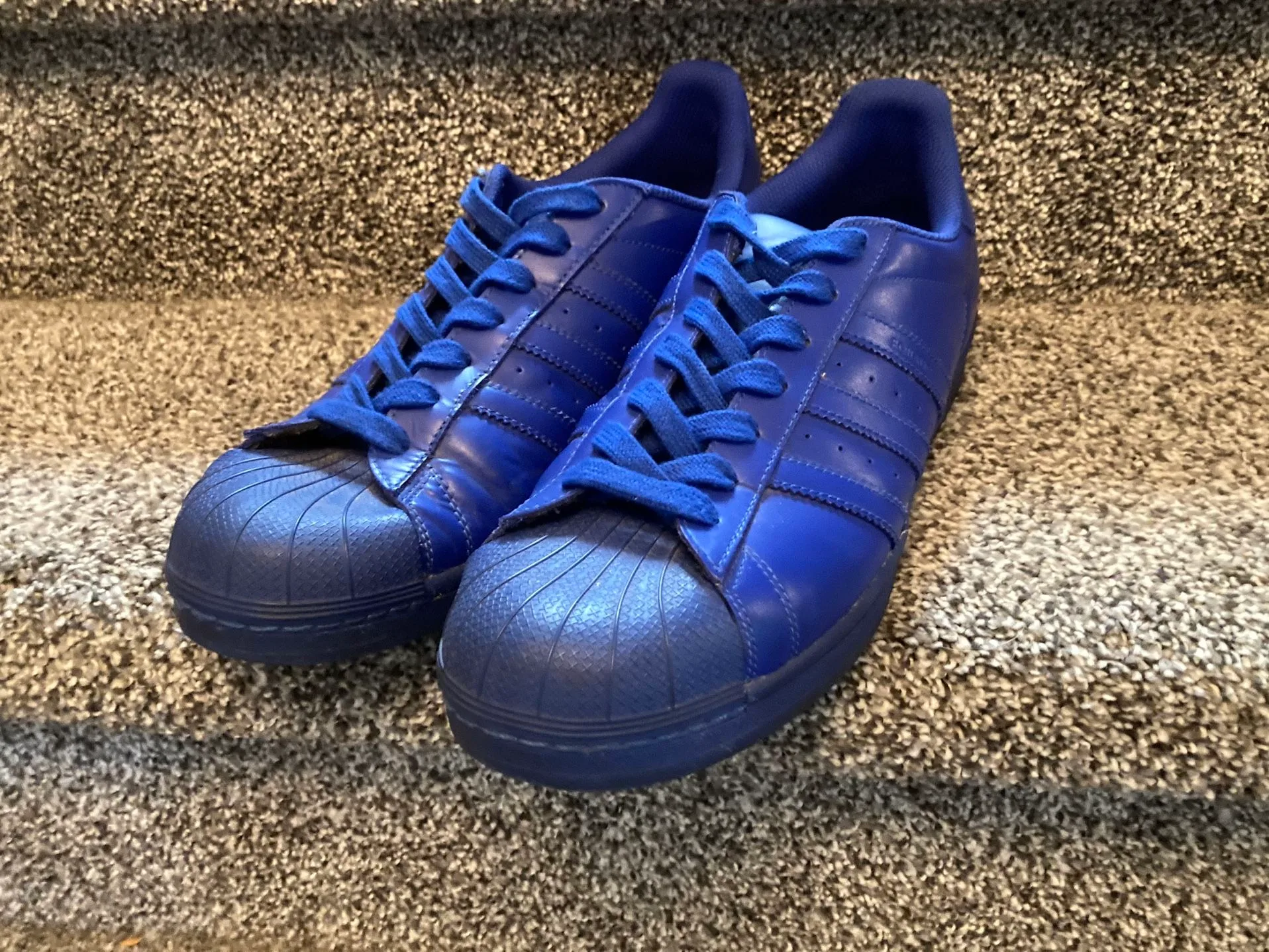 Vintage ADIDAS Supercolor Electric Blue Shoes Mens 11.5 image indicator(12)