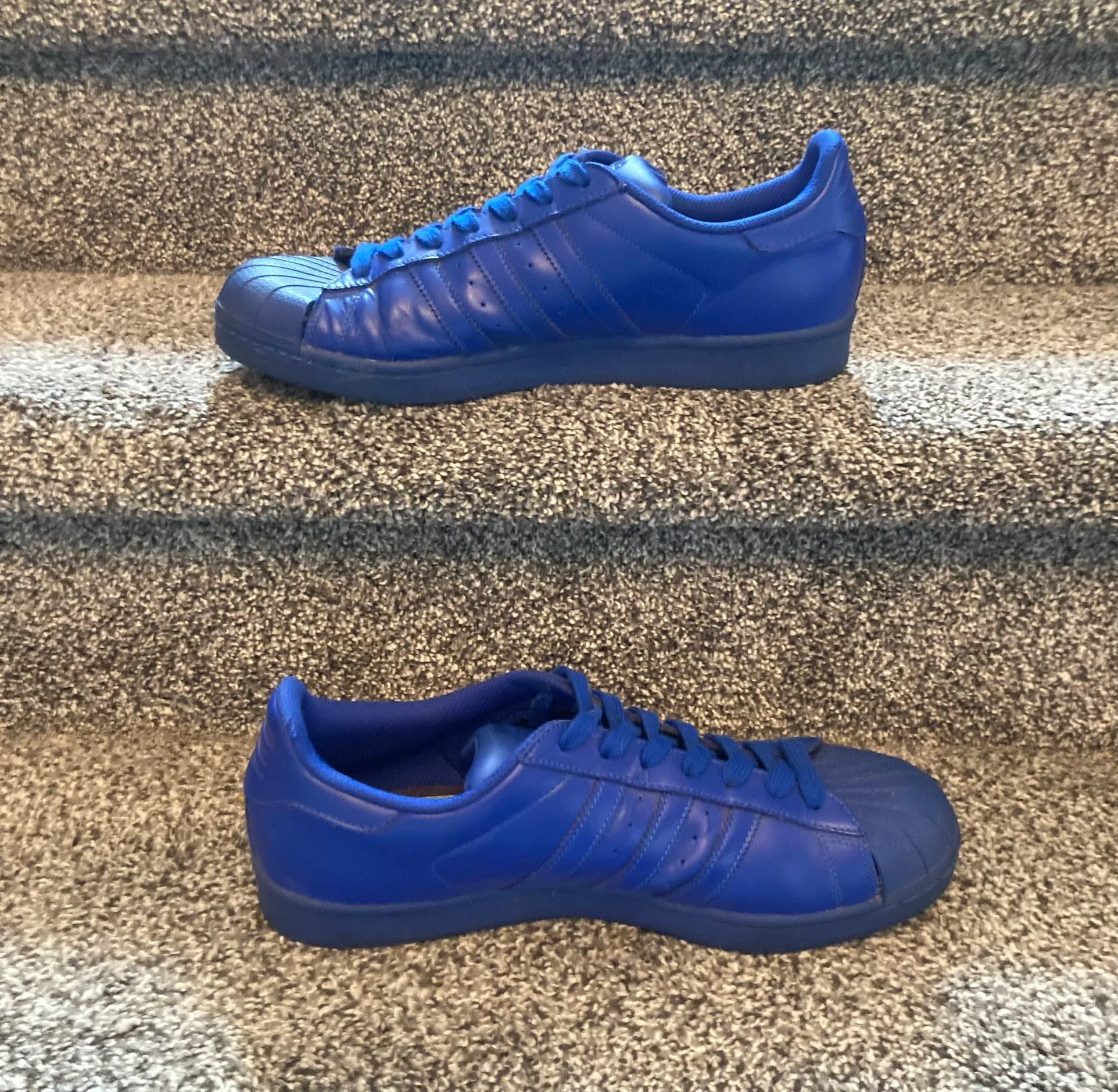 Vintage ADIDAS Supercolor Electric Blue Shoes Mens 11.5 image indicator(4)