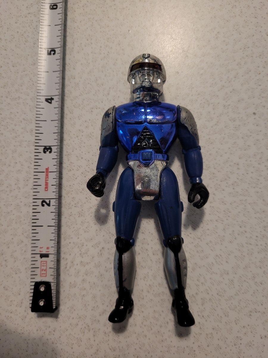 Vintage 1994 Blue Sonic Ranger Invaders Action Figure Toy - Rare