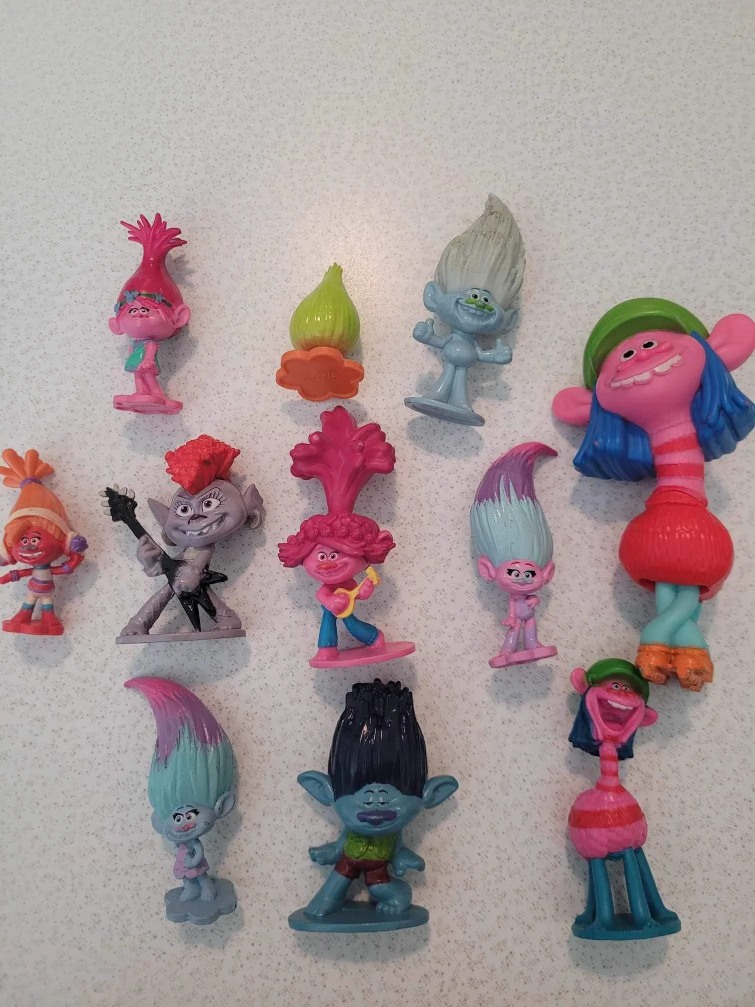 Lot Of 11 Hasbro TROLL Figurine Doll Toys Cake Toppers thumbnail