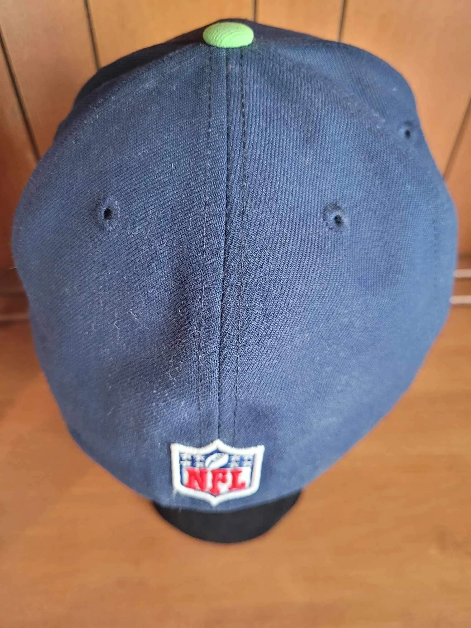 New Era NFL Seattle Seahawks Football Logo 7 1/4 Fitted Hat Cap image indicator(2)