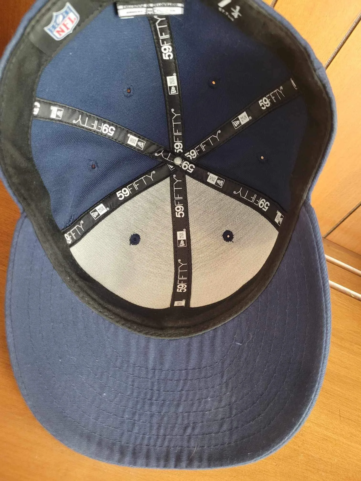 New Era NFL Seattle Seahawks Football Logo 7 1/4 Fitted Hat Cap image indicator(4)