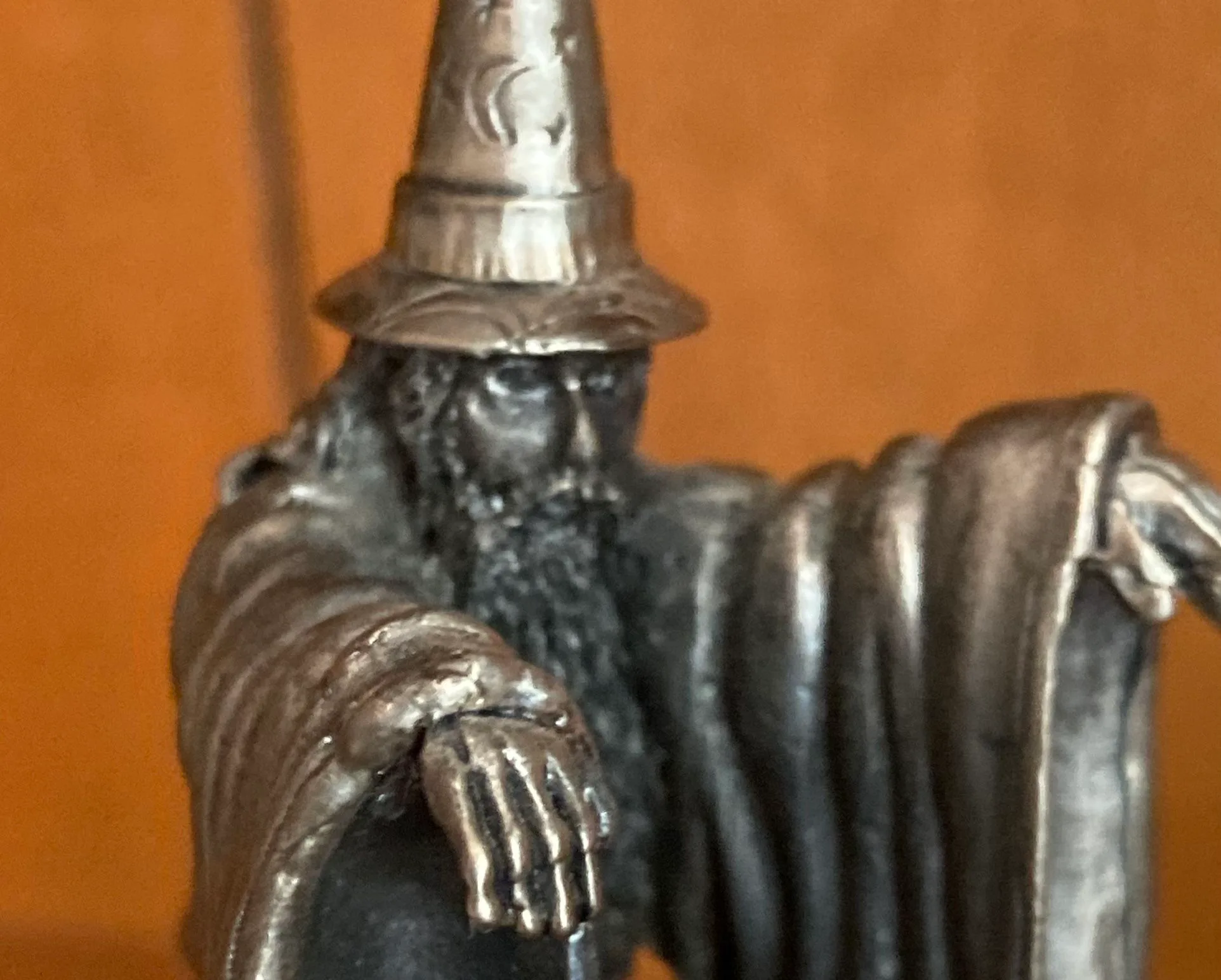 Vintage Metal Pewter The WIZARD Of Light Figure #3036 image indicator(6)