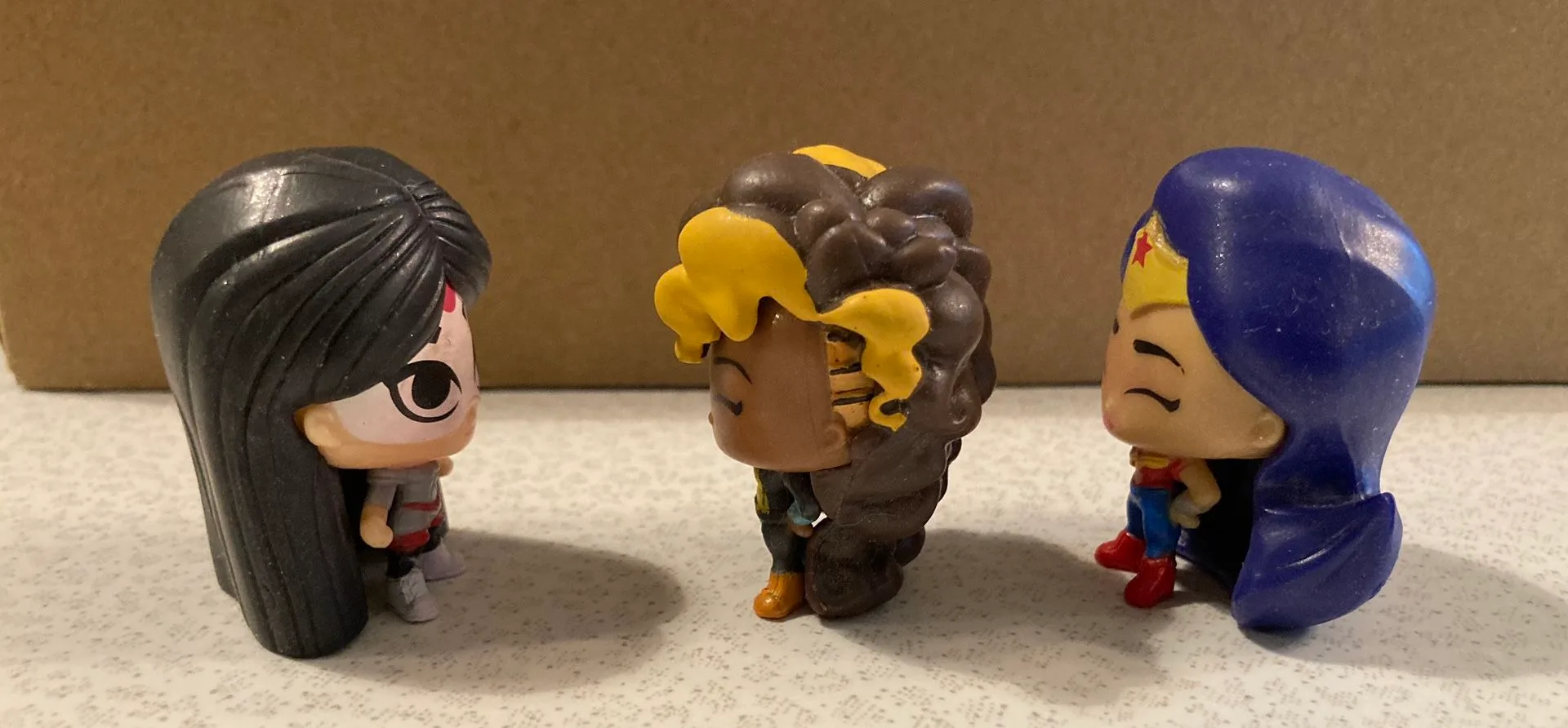 Lot Of 3 DC Comics Super Hero Girls Squishy Mini Figure Doll Toy image indicator(6)