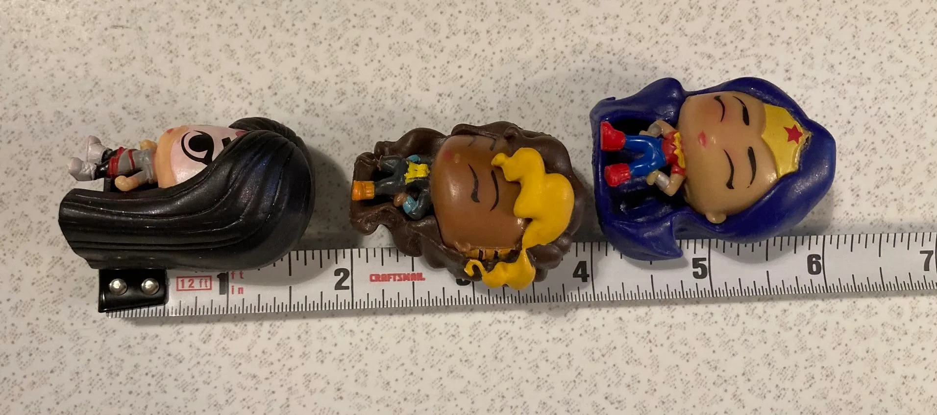 Lot Of 3 DC Comics Super Hero Girls Squishy Mini Figure Doll Toy image indicator(8)