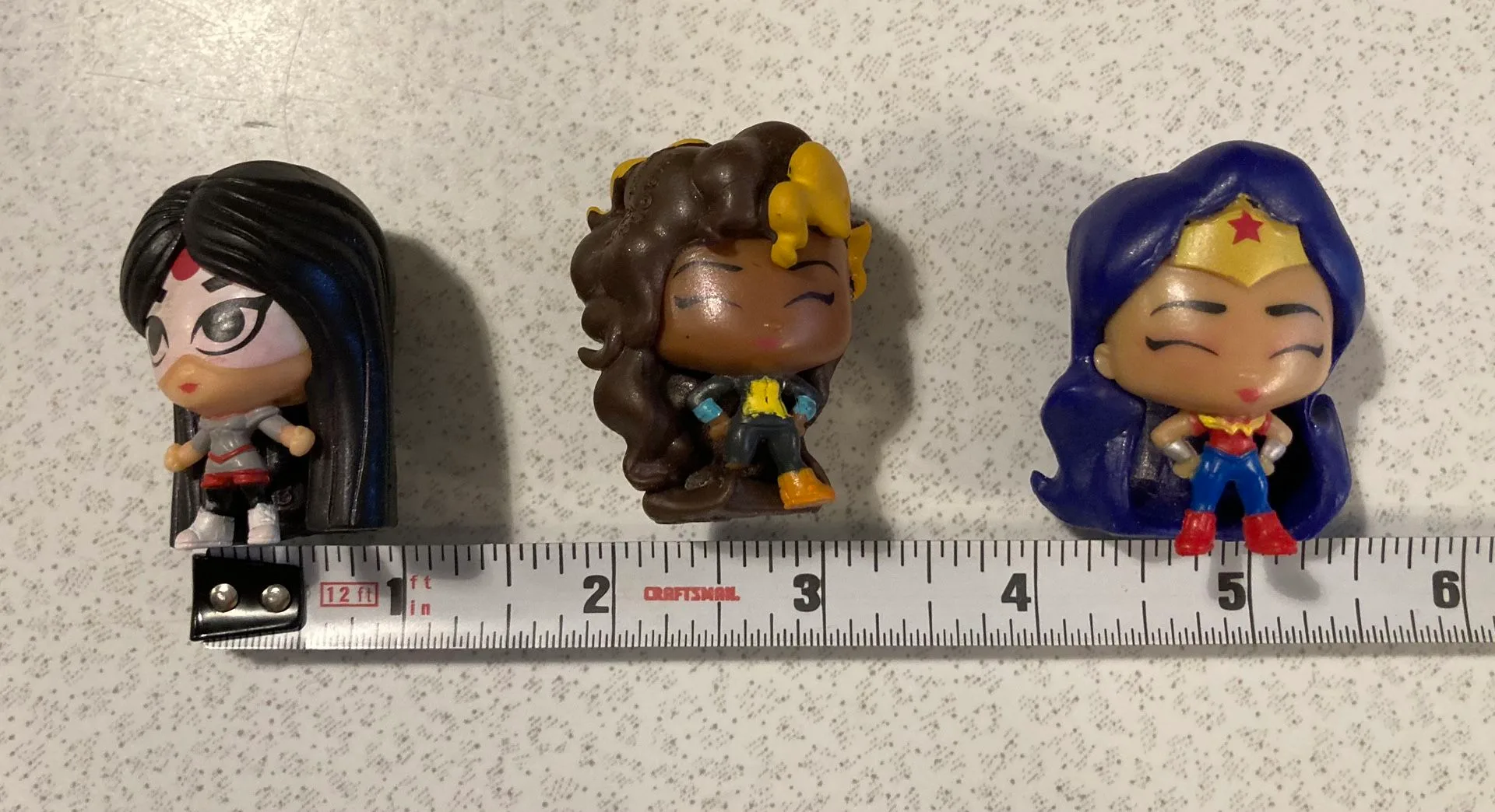 Lot Of 3 DC Comics Super Hero Girls Squishy Mini Figure Doll Toy image indicator(10)