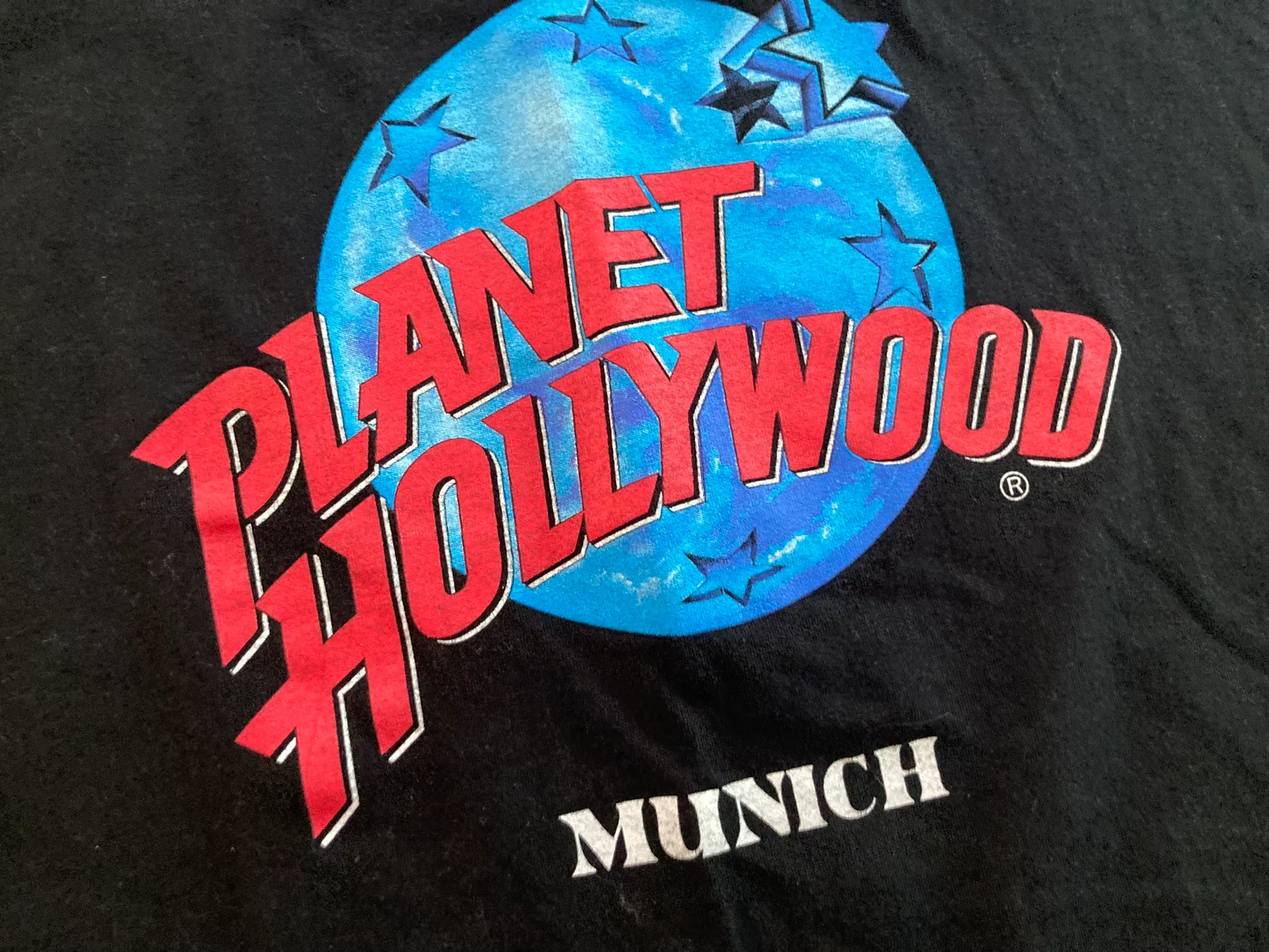 Vintage Retro PLANET HOLLYWOOD Munich Black Shirt Adult Size XL image indicator(3)