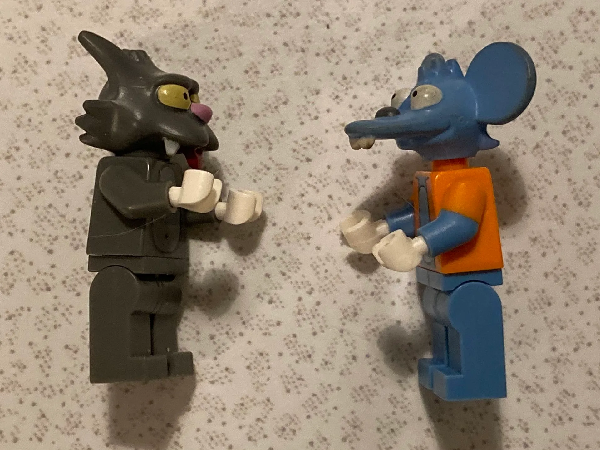 Vintage The ITCHY and SCRATCHY Show Cartoon Lego Like Mini Actio image indicator(3)