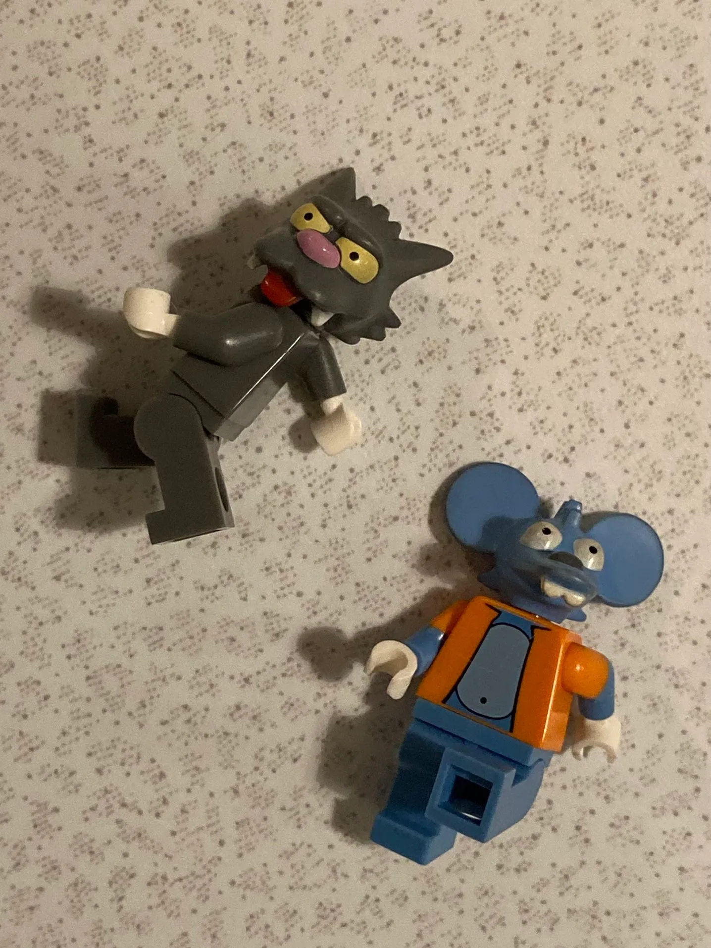 Vintage The ITCHY and SCRATCHY Show Cartoon Lego Like Mini Actio image indicator(4)