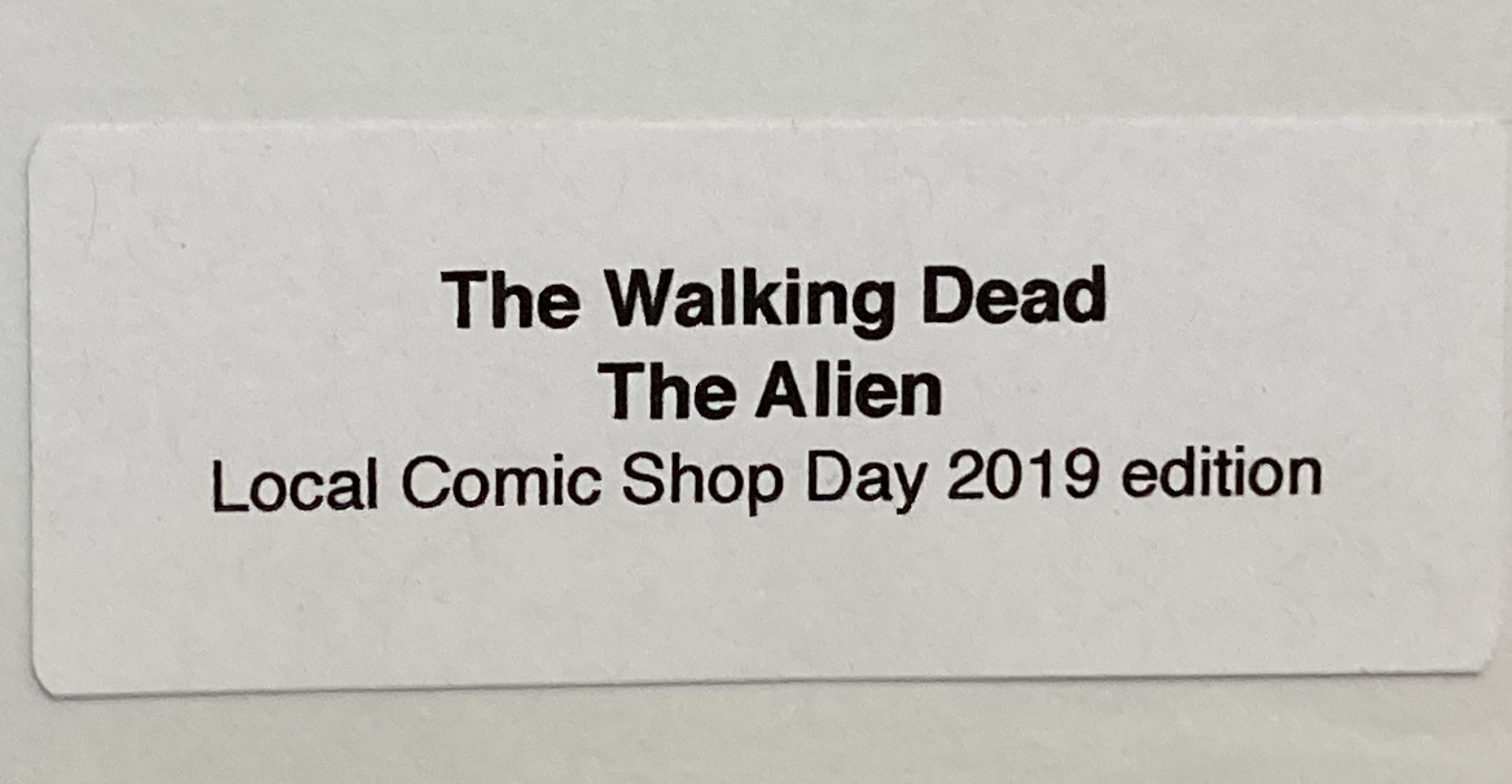 The Walking Dead The Alien #1 Variant Comic Book - photo 3