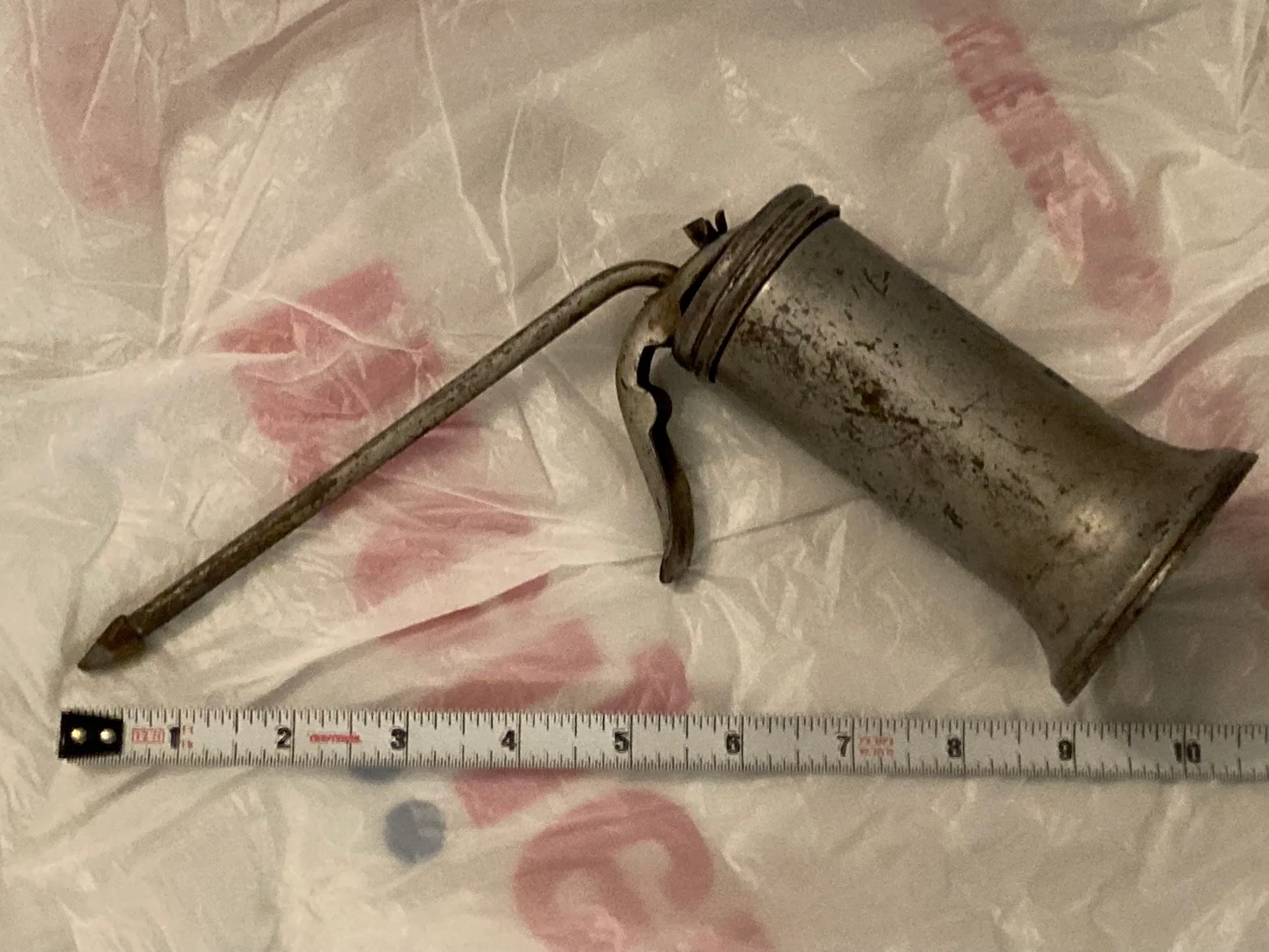 Vintage EAGLE All Metal Pump Oil Lube Can Machine Automobile Too thumbnail