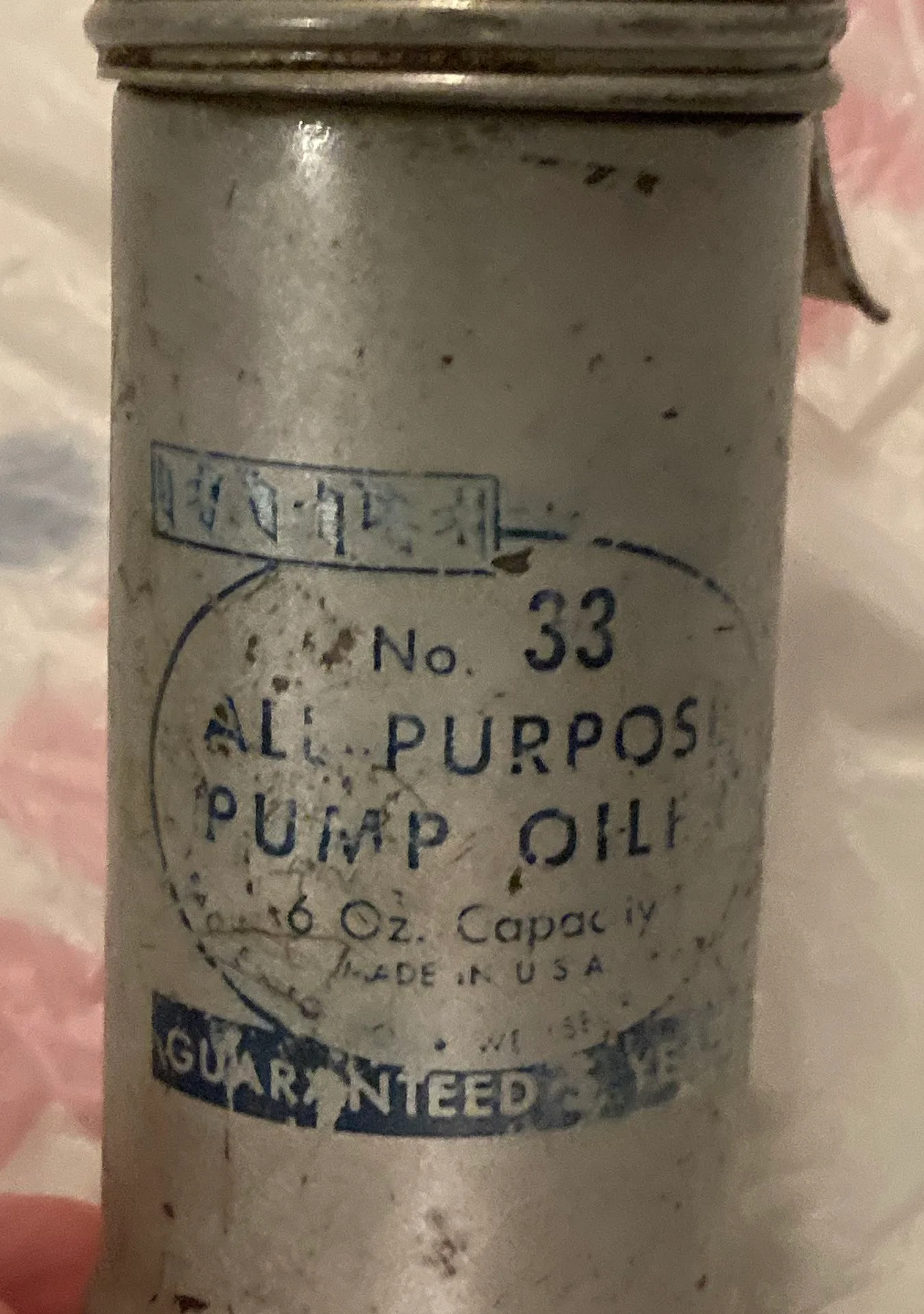 Vintage EAGLE All Metal Pump Oil Lube Can Machine Automobile Too image indicator(2)