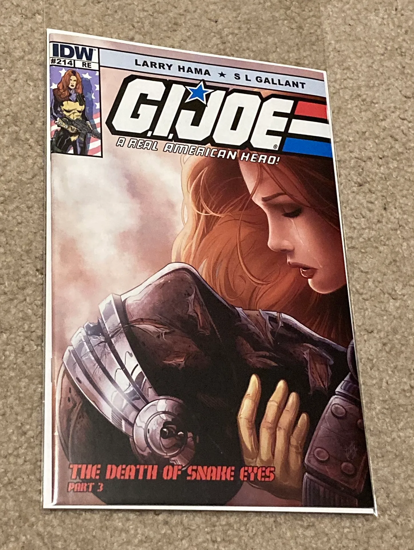 G.I JOE #214 Variant Cover Comic - Death Of Snake Eyes thumbnail