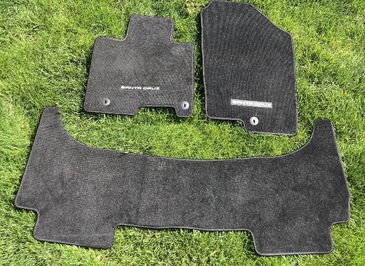 2022 Hyundai Santa Cruz Floor Mats Set Of 3 - Black - O.E