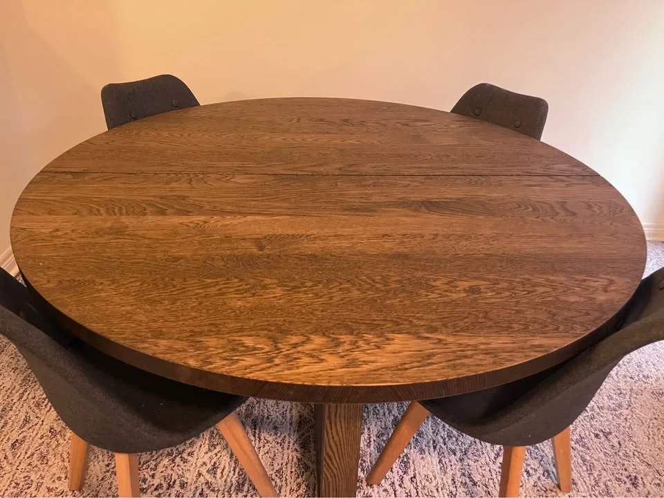 Dining table - Ikea Morbylanga -wooden round table image indicator(3)