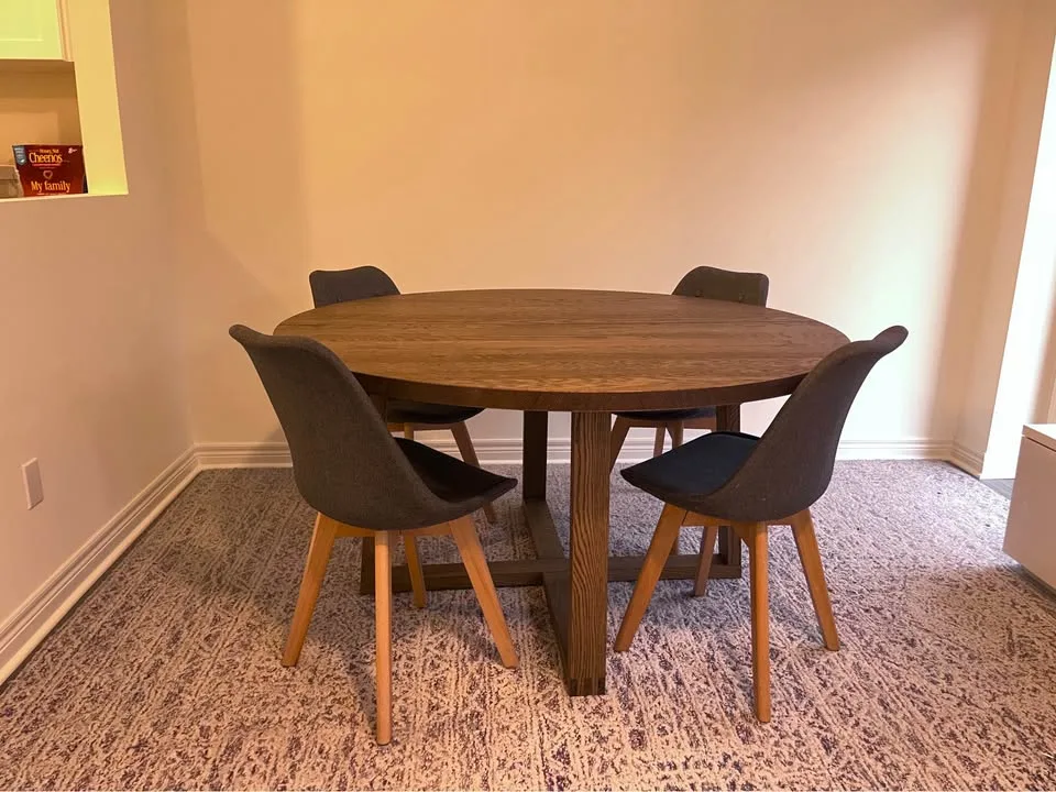 Dining table - Ikea Morbylanga -wooden round table image indicator(4)