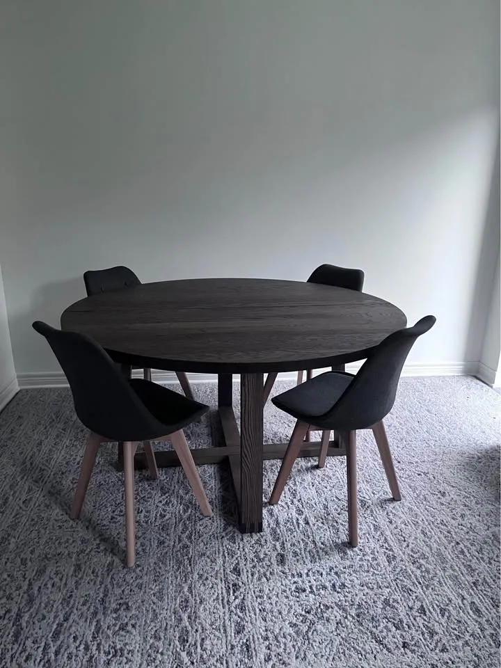 Dining table - Ikea Morbylanga -wooden round table image indicator(5)