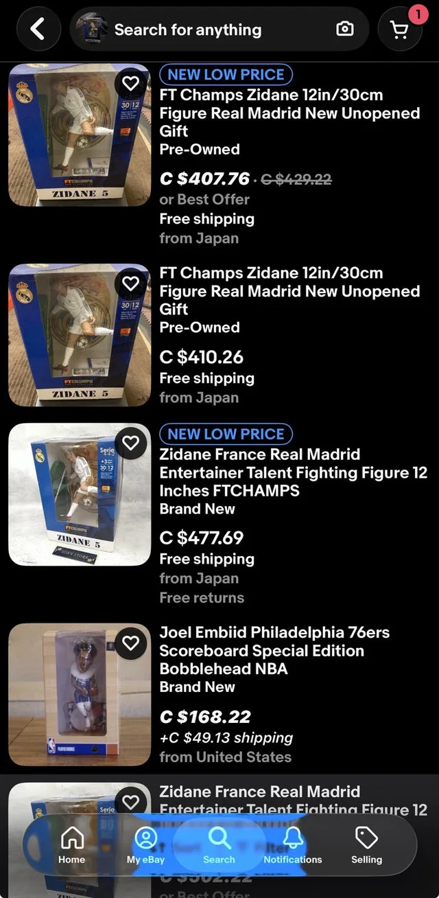 FT Champs Zidene Zidane 12inch Figure - Collectors item image indicator(3)