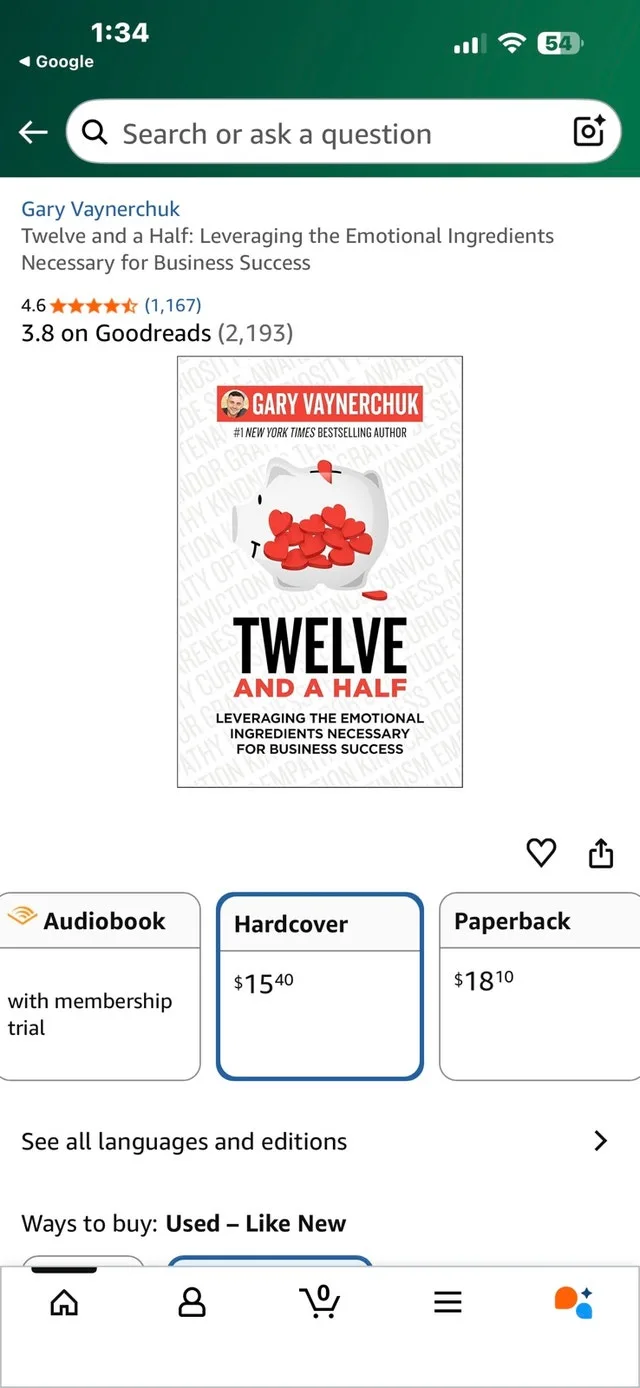 Gary Vaynerchuk Twelve and a Half Book- Brand New image indicator(4)