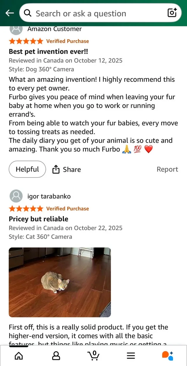 Furbo Pet Camera -360View/treat dispenser- New in Box image indicator(9)