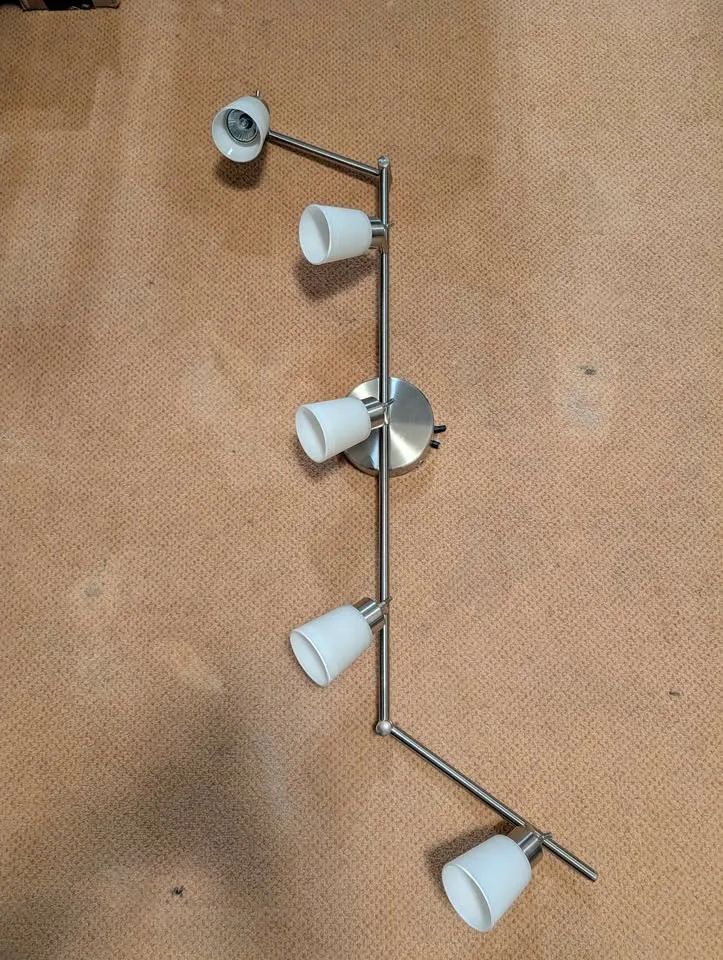 IKEA - TIDIG Ceiling light with 5 spotlights, nickel plated image indicator(3)