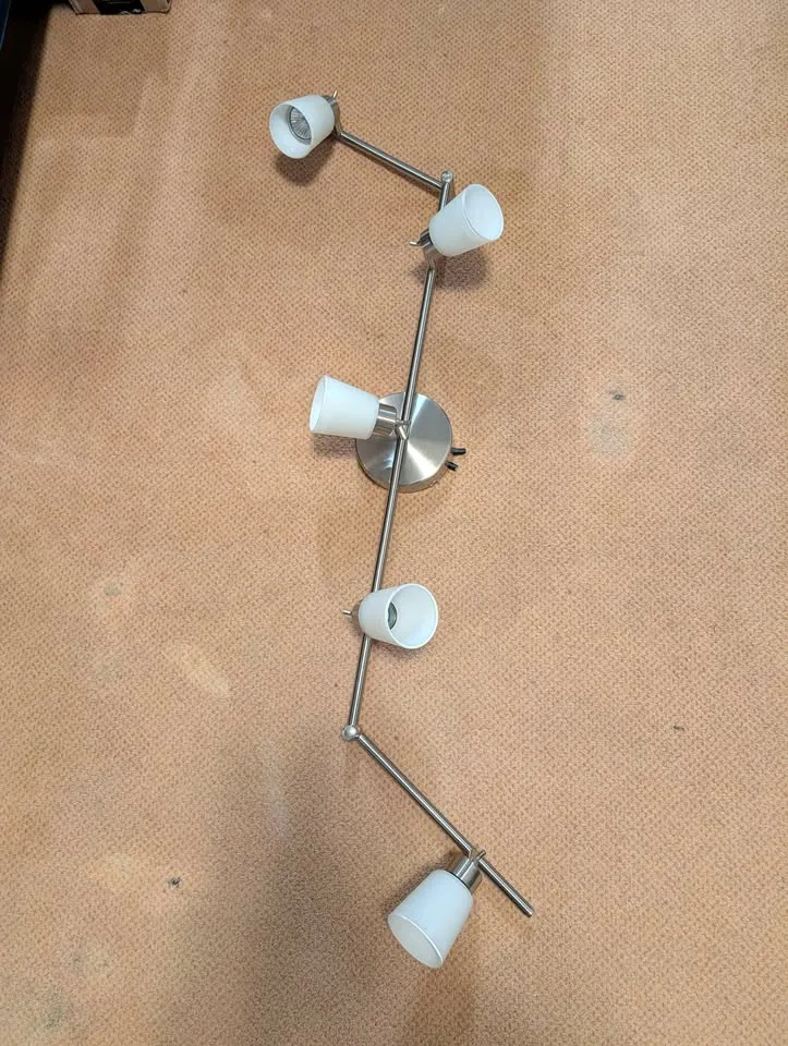 IKEA - TIDIG Ceiling light with 5 spotlights, nickel plated image indicator(4)