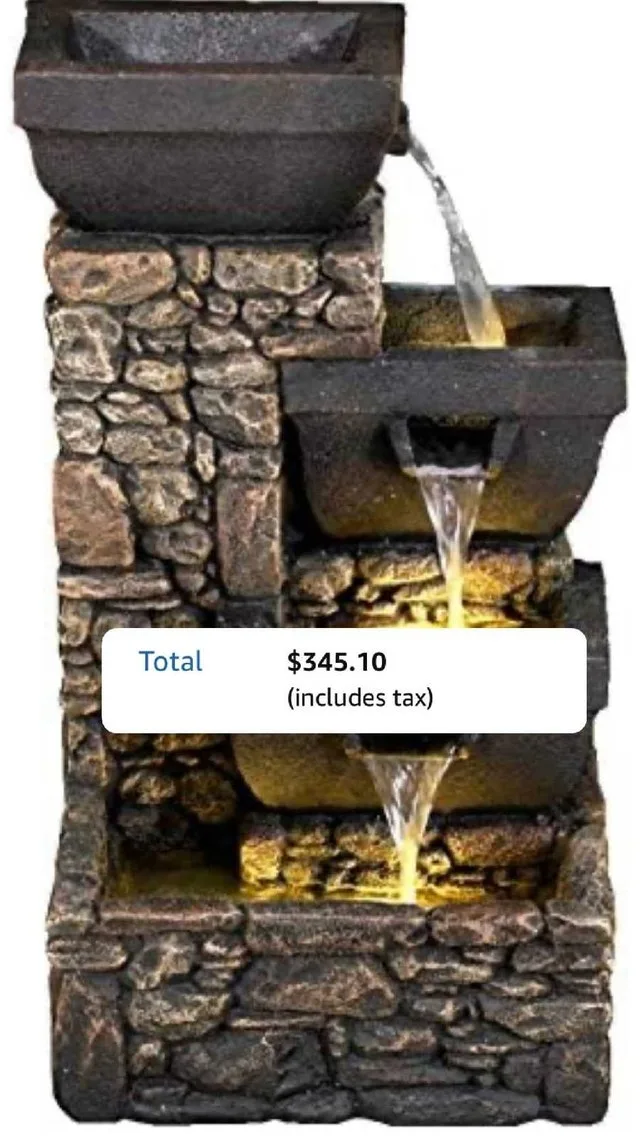 Angelo Décor Multi-Color Resin Fountain – LED Lights