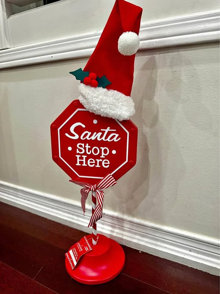 Santa sign for christmas decoration