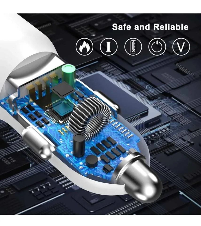 USB Car Charger image indicator(4)