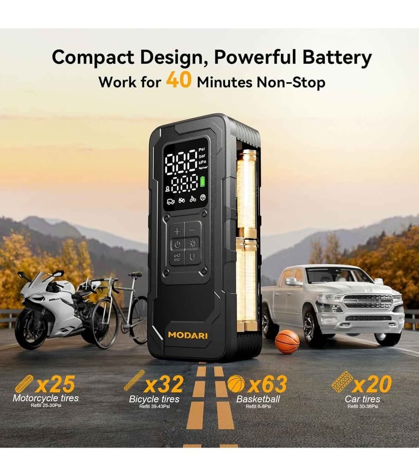 Tire Inflator Portable Air Compressor - photo 4