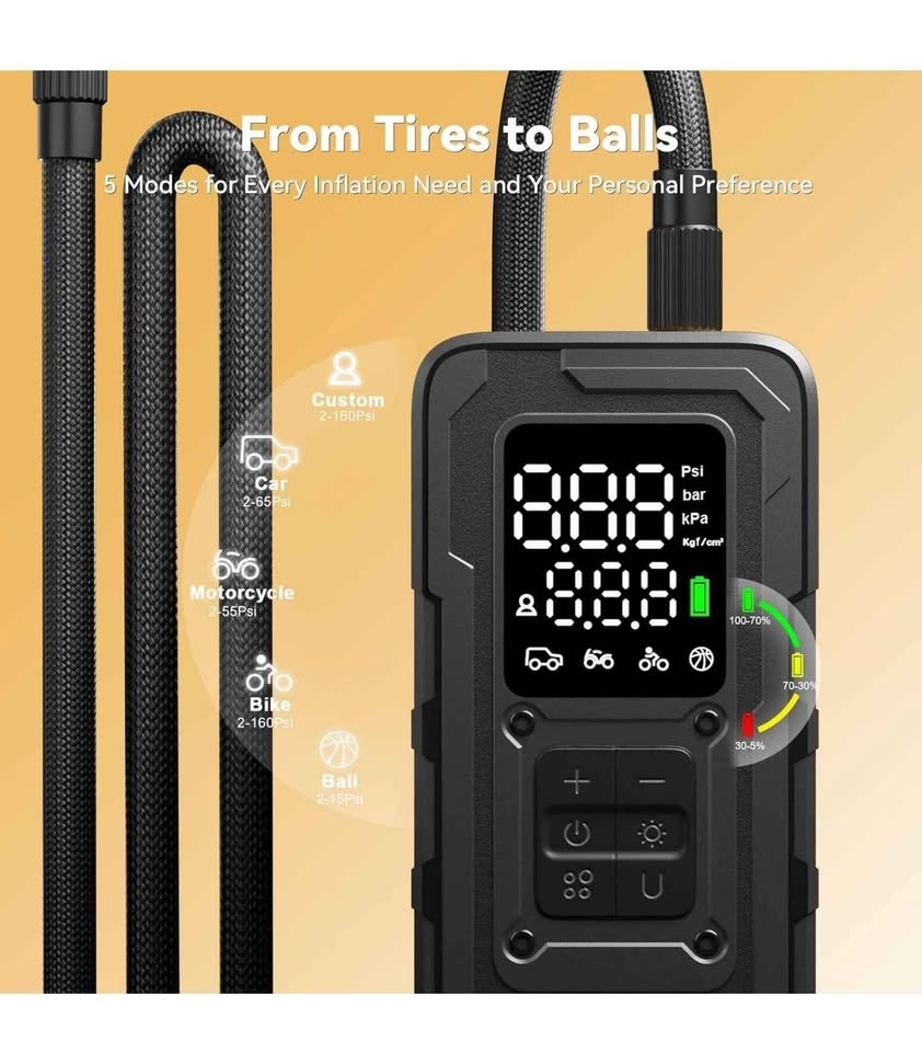 Tire Inflator Portable Air Compressor - photo 5