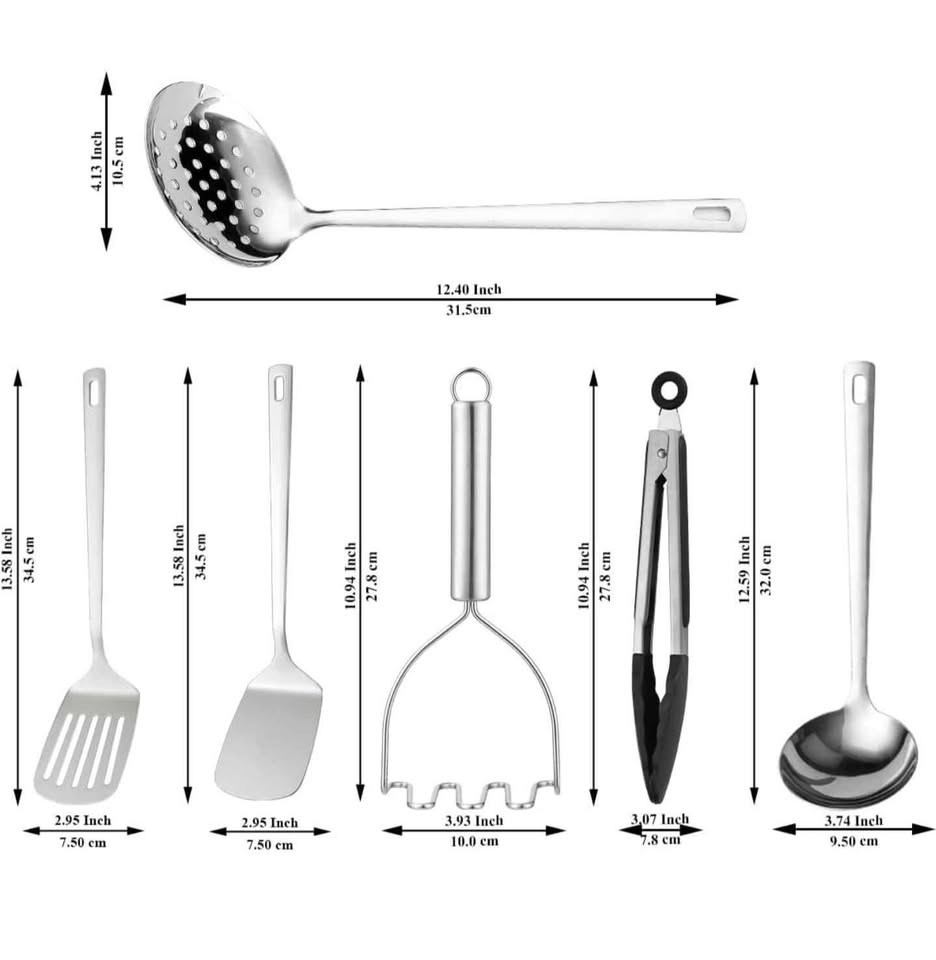 Stainless Steel Kitchen Utensils Set - photo 2