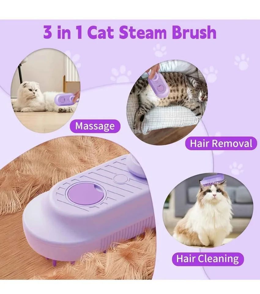Cat Steam Brush for Shedding image indicator(3)