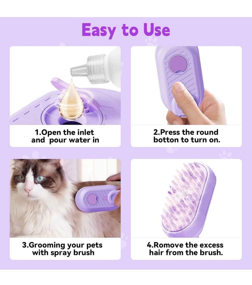 Cat Steam Brush for Shedding - photo 4