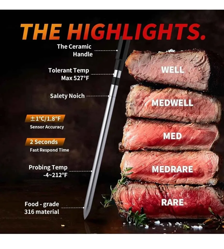Meat Thermometer Digital Wireless image indicator(4)