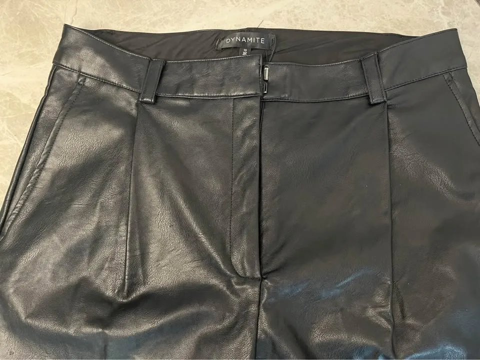 Dynamite Faux Leather Pant, Jet Black, size 10 image indicator(4)