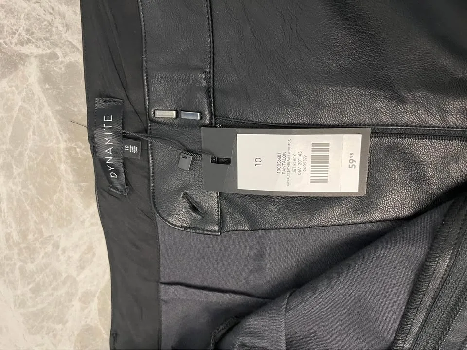 Dynamite Faux Leather Pant, Jet Black, size 10 image indicator(6)
