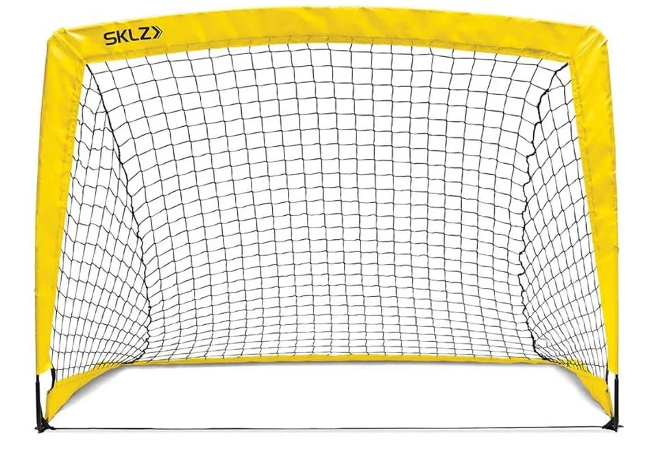 SKLZ Youth Soccer Net Black/Yellow, 4-Foot x 3-Foot (2 unit) image indicator(2)
