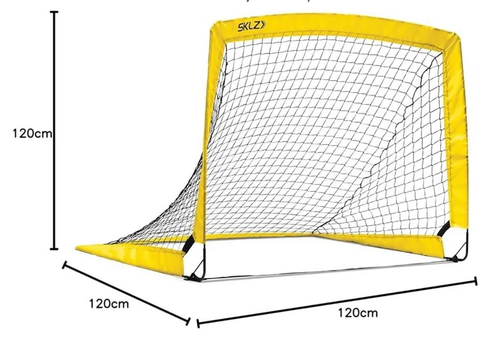 SKLZ Youth Soccer Net Black/Yellow, 4-Foot x 3-Foot (2 unit) image indicator(4)